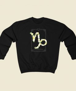 Floral Zodiac Sign Capricorn 80s Sweatshirts Style