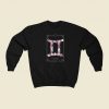 Floral Zodiac Sign Gemini 80s Sweatshirts Style