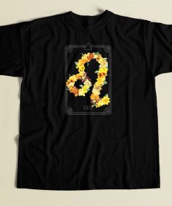 Floral Zodiac Sign Leo 80s T Shirt Style