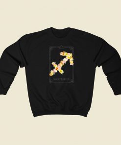 Floral Zodiac Sign Sagittarius 80s Sweatshirts Style