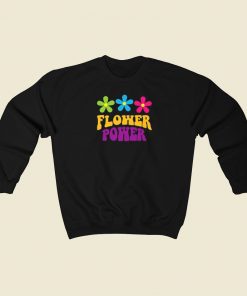 Flower Power Colorfully 80s Sweatshirts Style