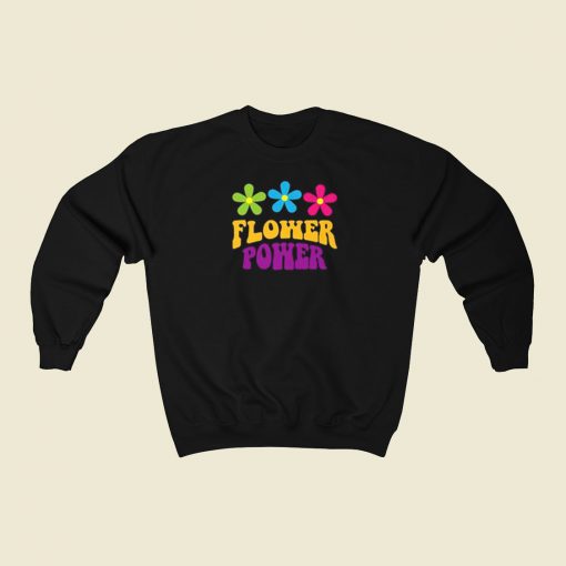Flower Power Colorfully 80s Sweatshirts Style