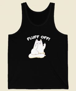 Fluff Off Funny Kitty 80s Tank Top