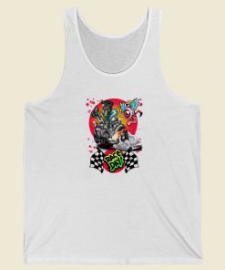 Funny Zombie Race Day 80s Tank Top