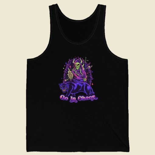 Go In Chaos With Satan 80s Tank Top