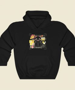 Japanese Cat Graph Hoodie Style