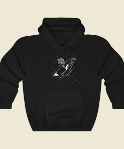 Killer Whale Astronaut 80s Hoodie Style