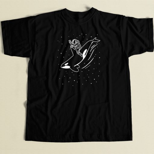 Killer Whale Astronaut 80s T Shirt Style
