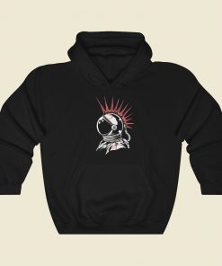 Punk Astronaut Graphic 80s Hoodie Style
