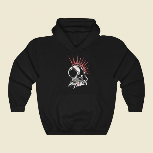Punk Astronaut Graphic 80s Hoodie Style