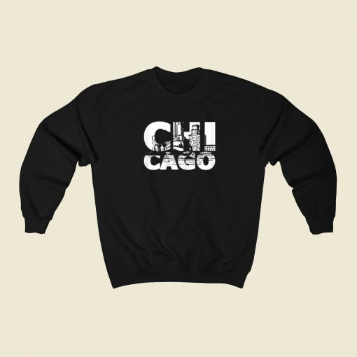 Chicago Distressed Vintage Sweatshirts Style