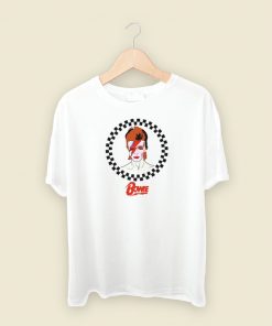 David Bowie Aladdin Sane Checkered T Shirt Style