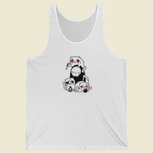 Death Is Cat Person Parody Tank Top