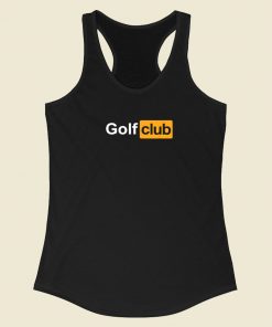 Funny Golf Club Logo Racerback Tank Top