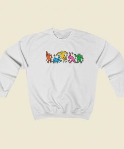 Keith Haring Dancing People Sweatshirts Style On Sale