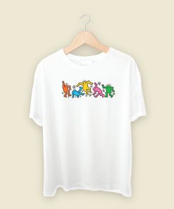 Keith Haring Dancing People T Shirt Style On Sale