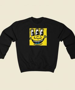 Keith Haring Smiley Face Sweatshirts Style On Sale