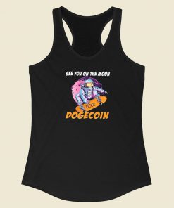 See You On The Moon Dogecoin Racerback Tank Top