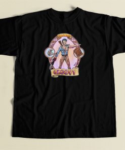 Ash From Evil Dead Groovy T Shirt Style On Sale