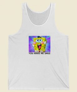 Spongebob You Make Me Smile Tank Top On Sale