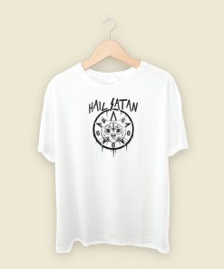 Hail Satan Cat 666 T Shirt Style On Sale
