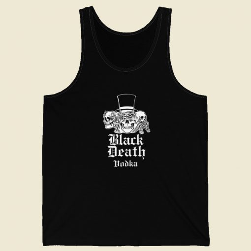 Black Death Vodka Skull Tank Top