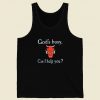 God Busy Can I Help You Devil Tank Top