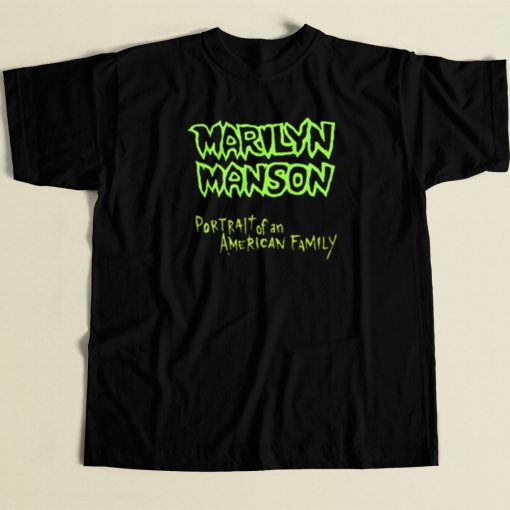 Marilyn Manson Portrait Logo T Shirt Style