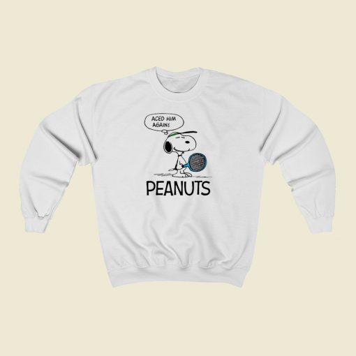 Aced Him Again Peanuts Snoopy Sweatshirts Style