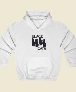 Black Four Cats Hoodie Style