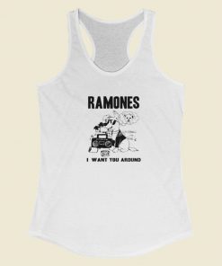 Dog Ramones I Want You Around Racerback Tank Top